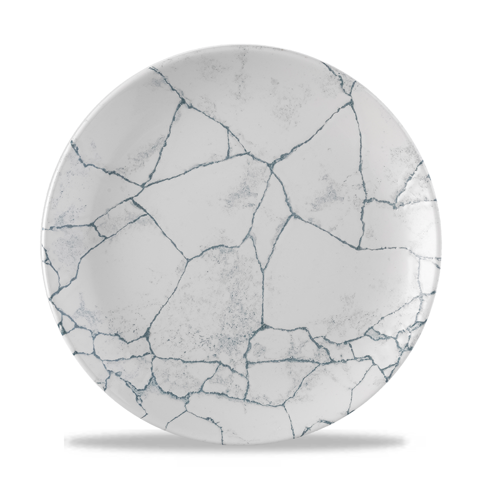 Studio Prints Kintsugi Pearl Grey Evolve Coupe Plate 10.25"