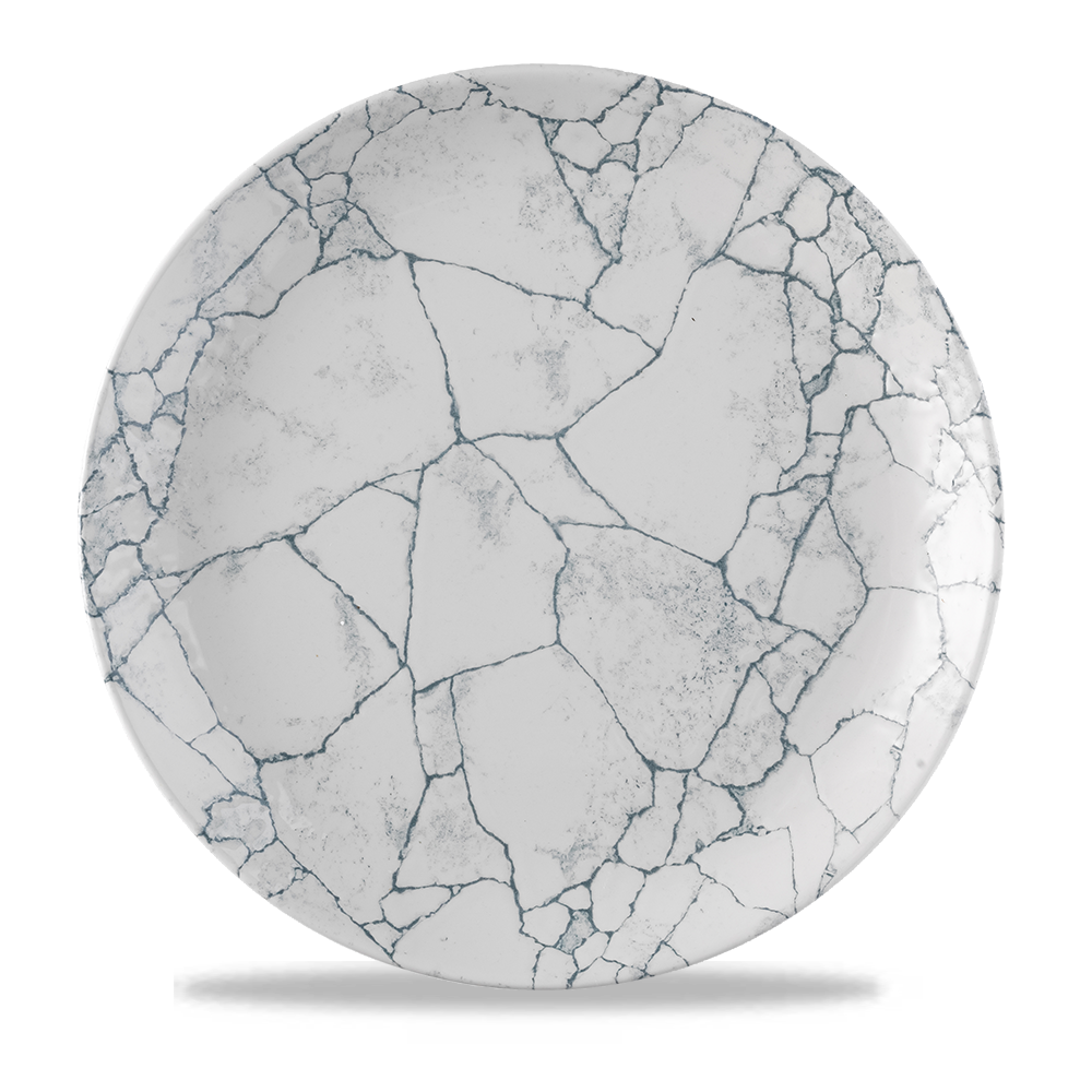 Studio Prints Kintsugi Pearl Grey Evolve Coupe Plate 11.25"