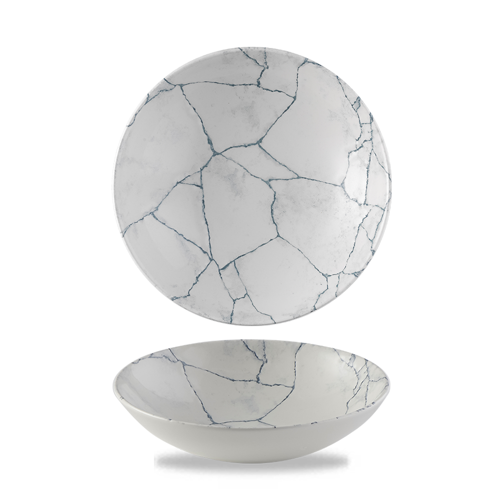 Studio Prints Kintsugi Pearl Grey Evolve Coupe Bowl 7.25"