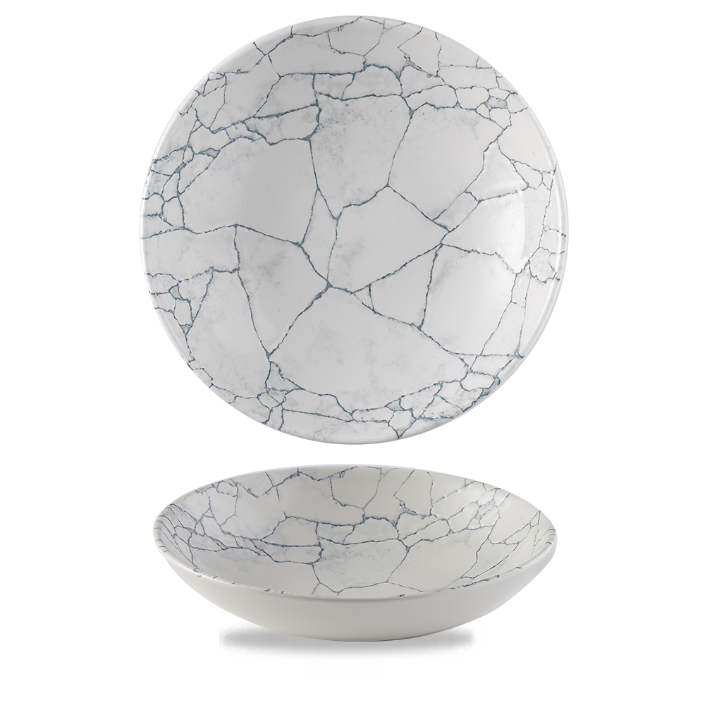 Studio Prints Kintsugi Pearl Grey Evolve Coupe Bowl 9.75"