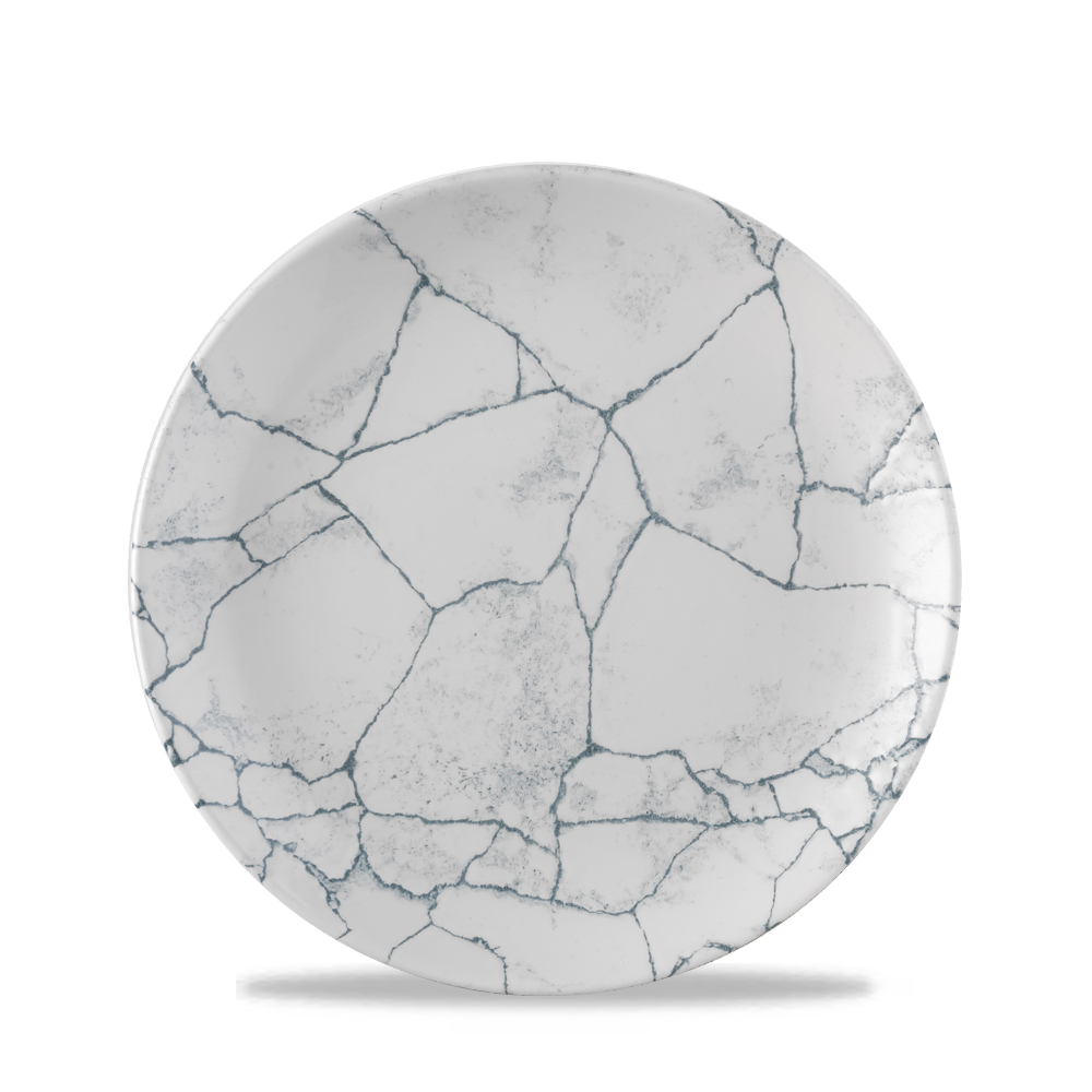 Studio Prints Kintsugi Pearl Grey Evolve Coupe Plate 8.67"