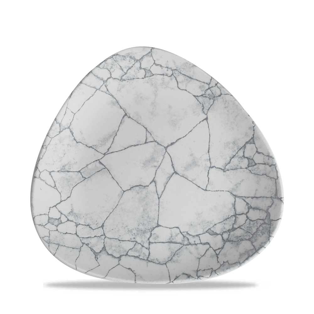 Studio Prints Kintsugi Pearl Grey Lotus Porcelain Plate 7"