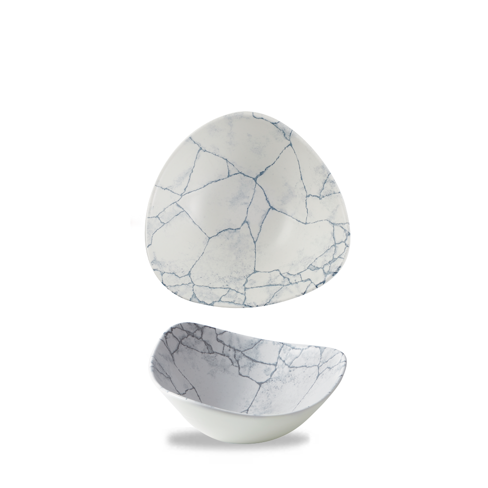 Studio Prints Kintsugi Pearl Grey Lotus Porcelain Bowl – 7 Inch