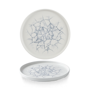 Studio Prints Kintsugi Pearl Grey Walled Porcelain Plate 8.67"