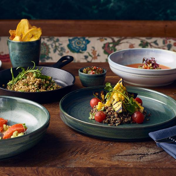 Terra Porcelain Aqua Green Coupe Bowl 23cm