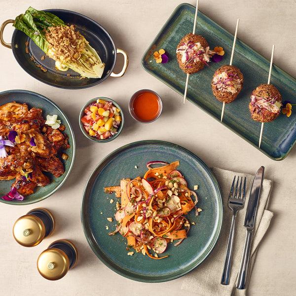 Terra Porcelain Aqua Green Narrow Rectangular Platter 31 x 14cm