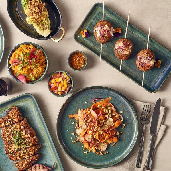 Terra Porcelain Aqua Green Presentation Plate 26cm