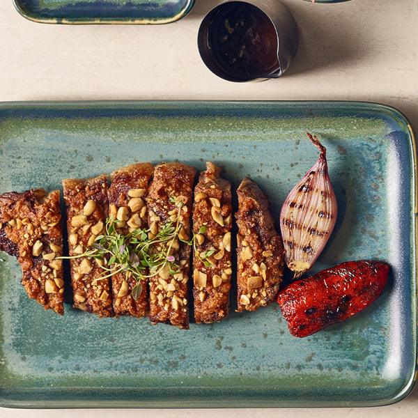 Terra Porcelain Aqua Green Narrow Rectangular Platter 27 x 12.5cm