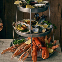 GenWare Three Tier Vintage Steel Seafood Stand