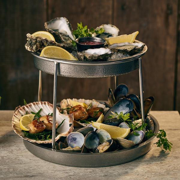 GenWare Two Tier Vintage Steel Seafood Stand