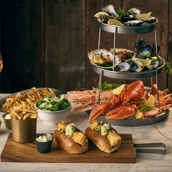 GenWare Three Tier Vintage Steel Seafood Stand