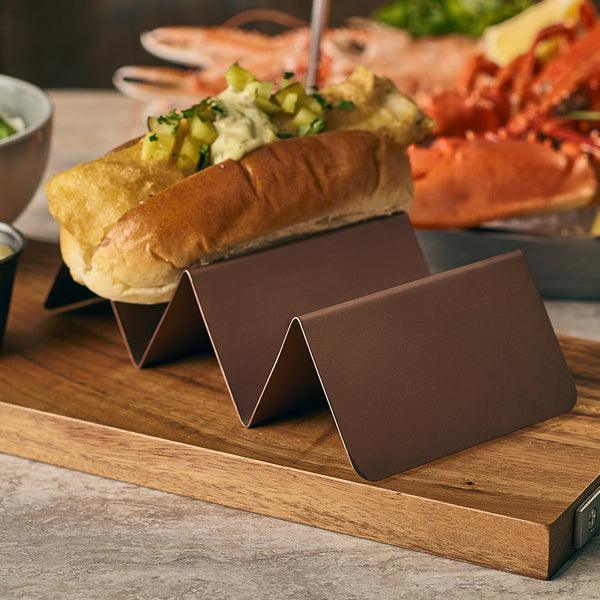 GenWare Copper Vintage Steel Fast Food Stand 2 Slot