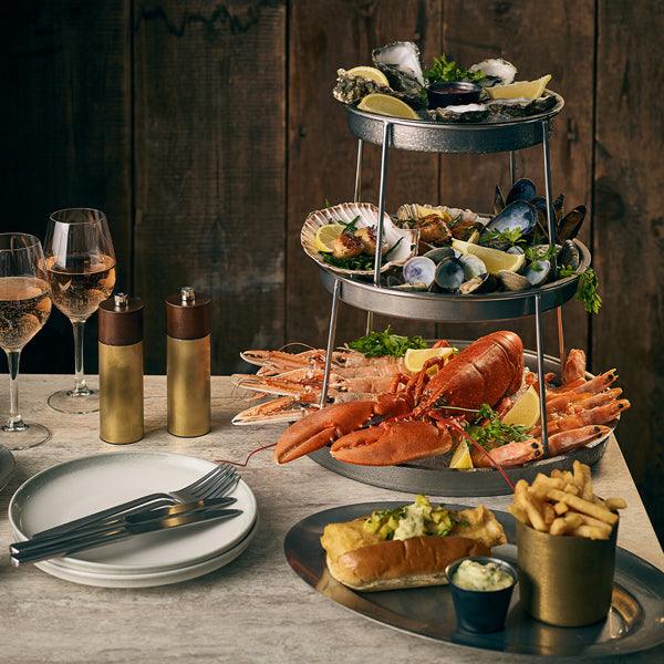 GenWare Three Tier Vintage Steel Seafood Stand