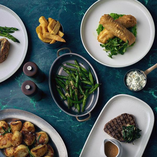 GenWare Vintage Steel Oval Platter 30cm