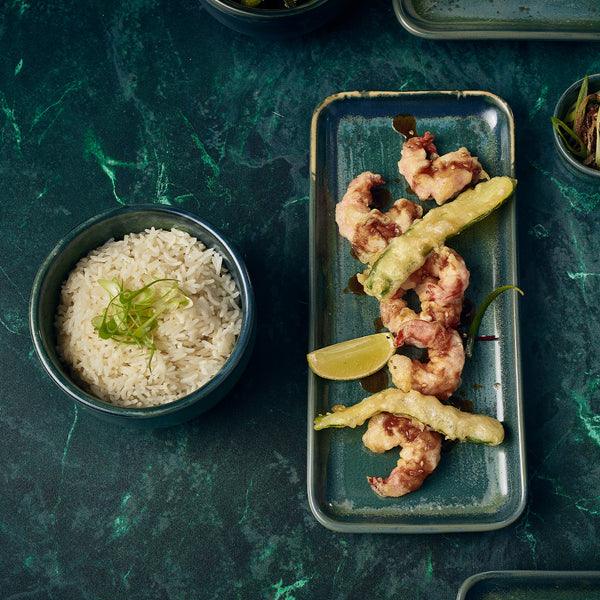 Terra Porcelain Aqua Green Narrow Rectangular Platter 27 x 12.5cm