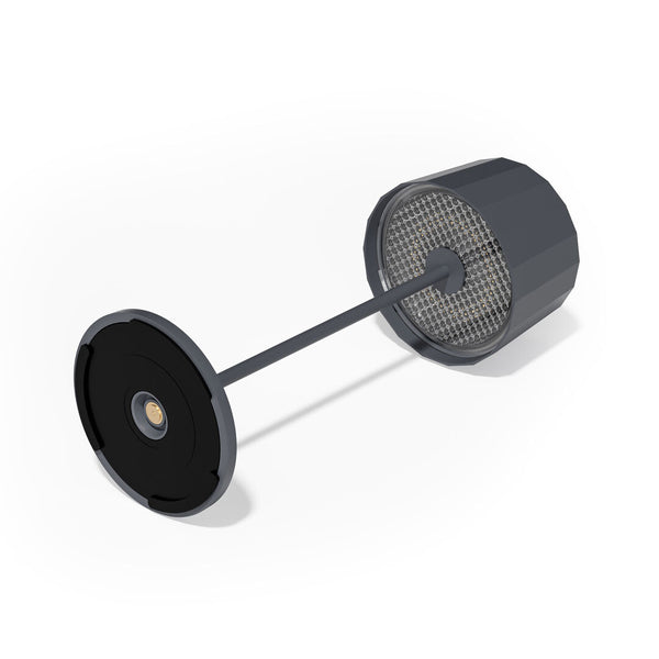 Octa Dark Grey LED Rechargeable Table Light 11 x 28.5cm (4 1/3 x 11 2/5")