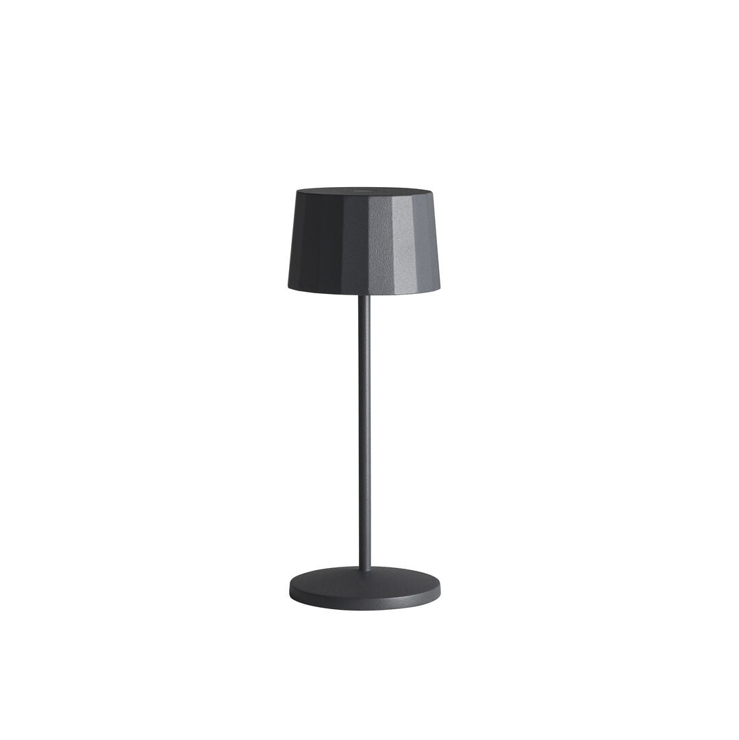 Utopia | Table Lighting | Octa Dark Grey Mini LED Rechargeable Table Light 7.6 x 20.3cm (3 x 8") | Bespoke77