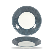 Bamboo Spinwash Mist Deep Porcelain Coupe Plate 9 7/8"