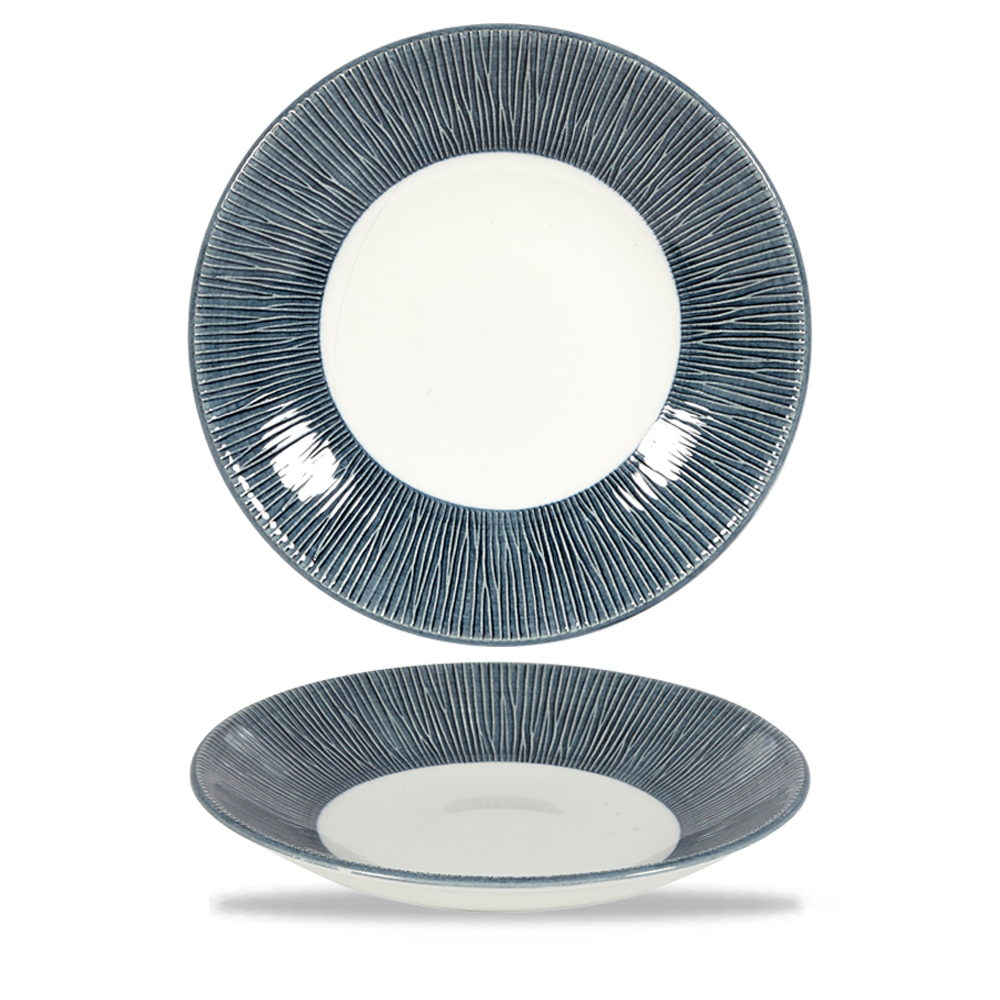 Bamboo Spinwash Mist Porcelain Deep Coupe Plate 10 5/8"