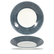 Bamboo Spinwash Mist Porcelain Deep Coupe Plate 10 5/8"