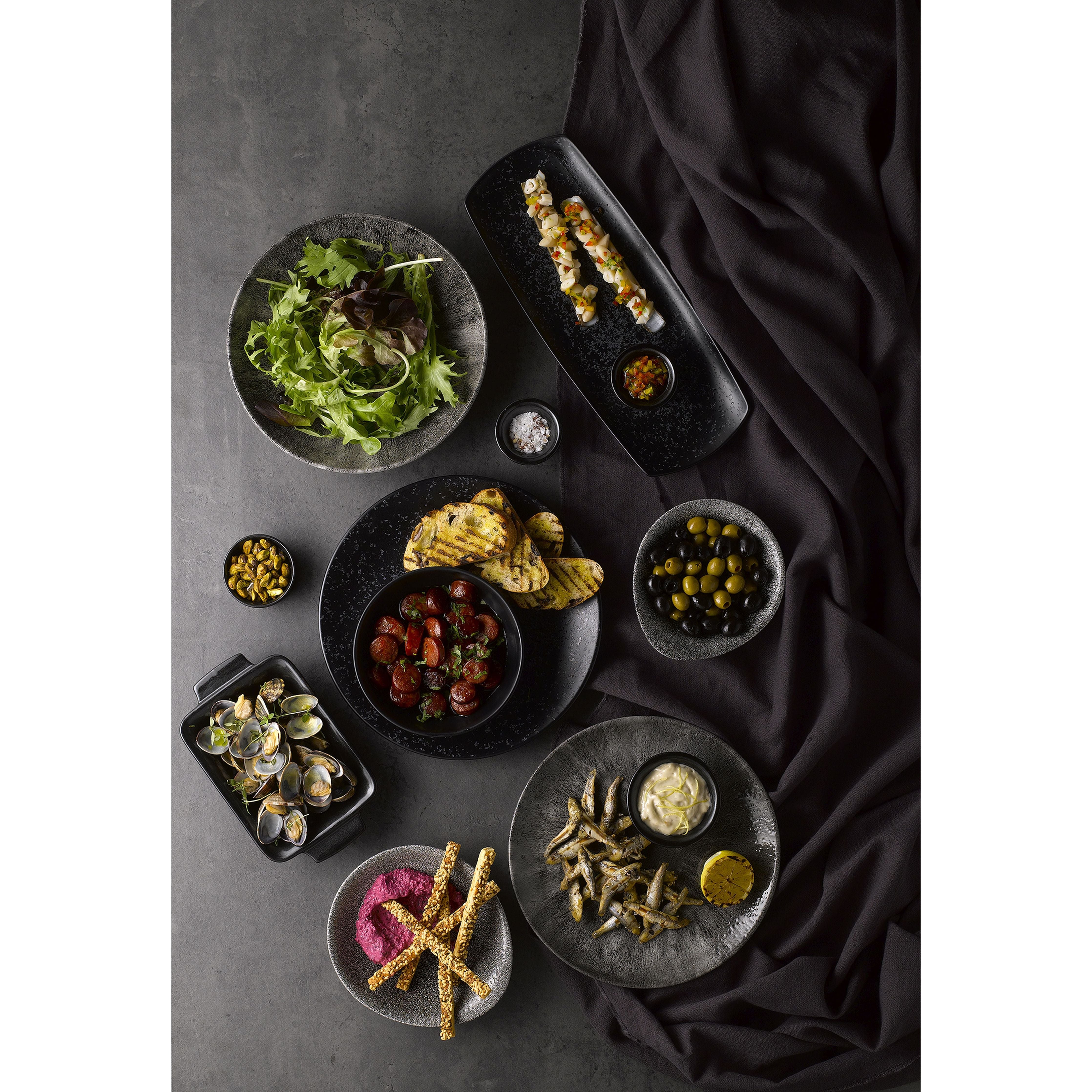 Art De Cuisine Igneous Black Individual Dish 5.5"