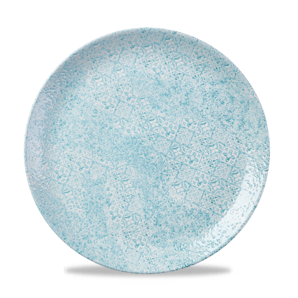 Vintage Prints Med Tiles Aquamarine Coupe Plate 26cm