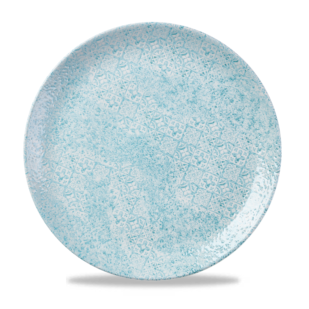 Vintage Prints Med Tiles Aquamarine Coupe Plate 28.8cm