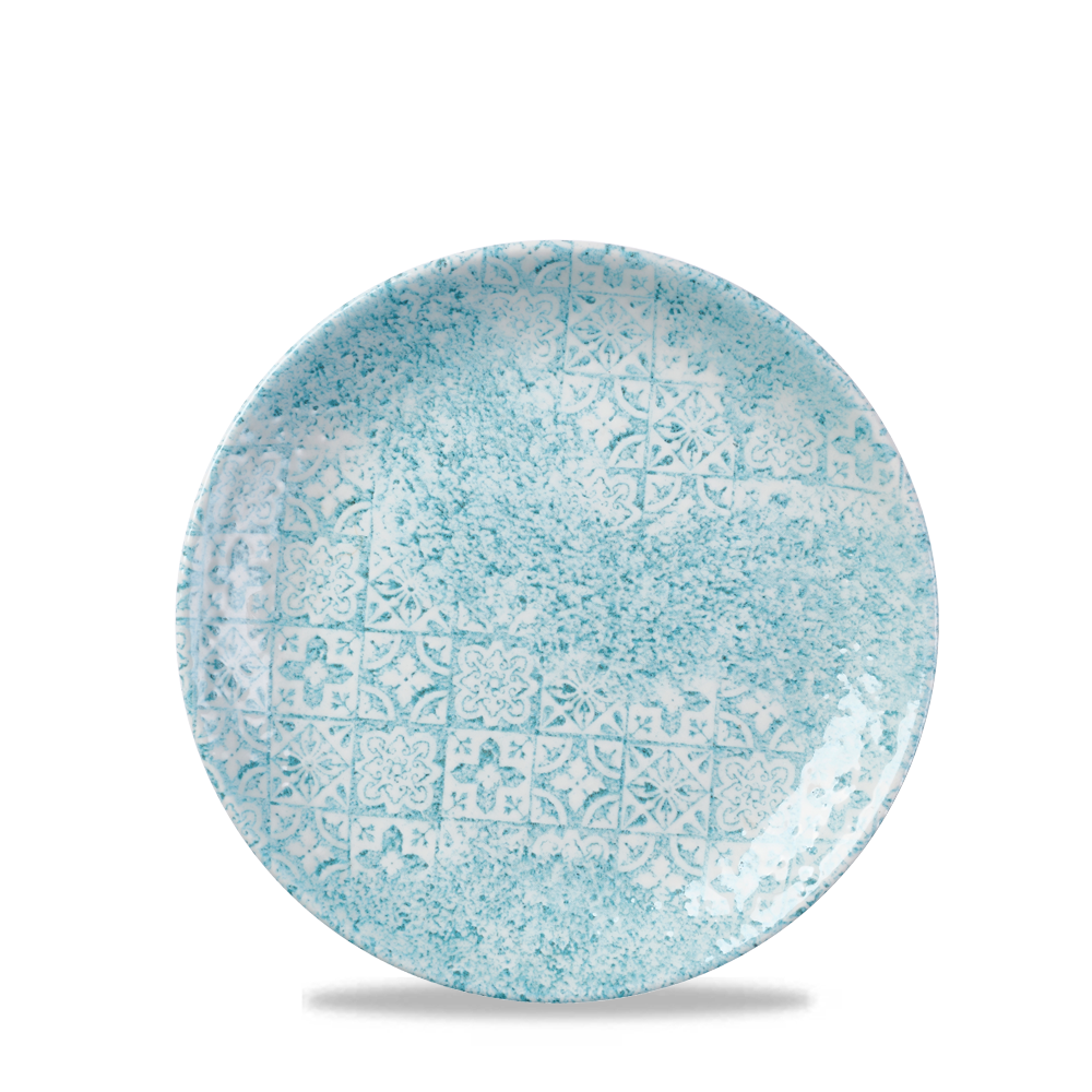 Vintage Prints Med Tiles Aquamarine Coupe Plate 16.5cm