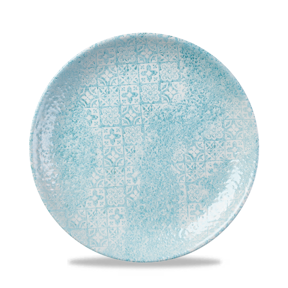 Vintage Prints Med Tiles Aquamarine Coupe Plate 21.7cm