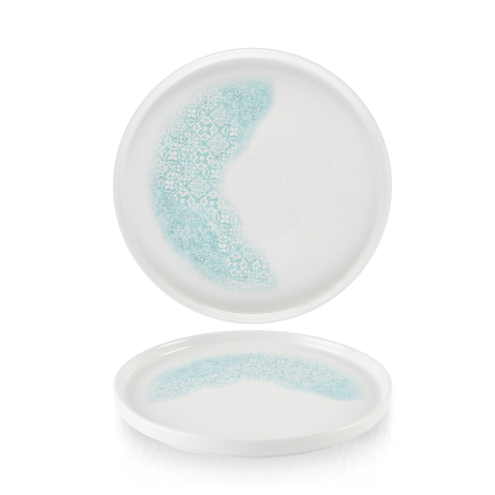 Vintage Prints Med Tiles Aquamarine Chef's Walled Plate 21cm