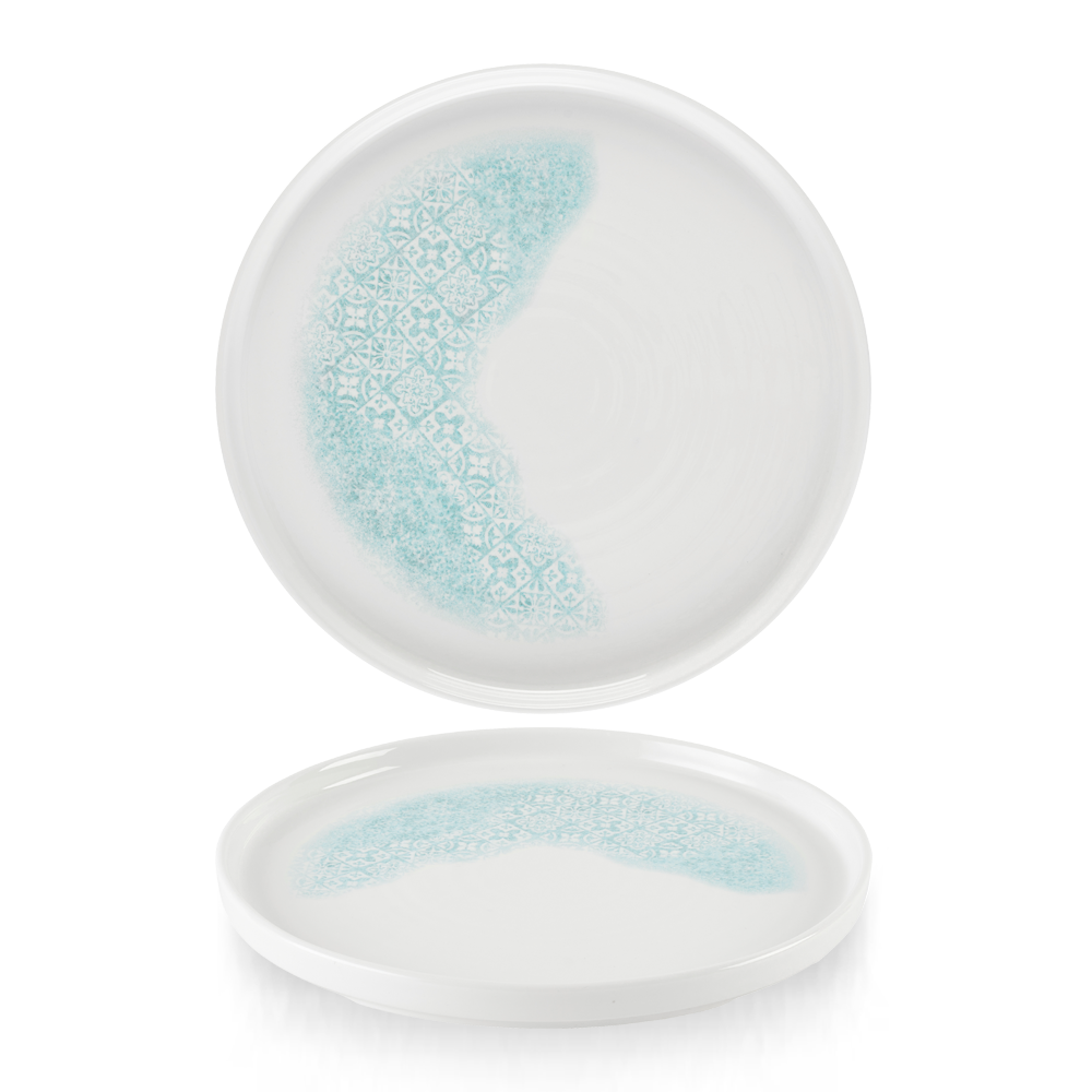 Vintage Prints Med Tiles Aquamarine Chefs Walled Plate 26cm