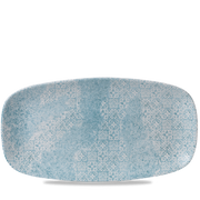 Vintage Prints Aquamarine Med Tiles Chefs Oblong Plate