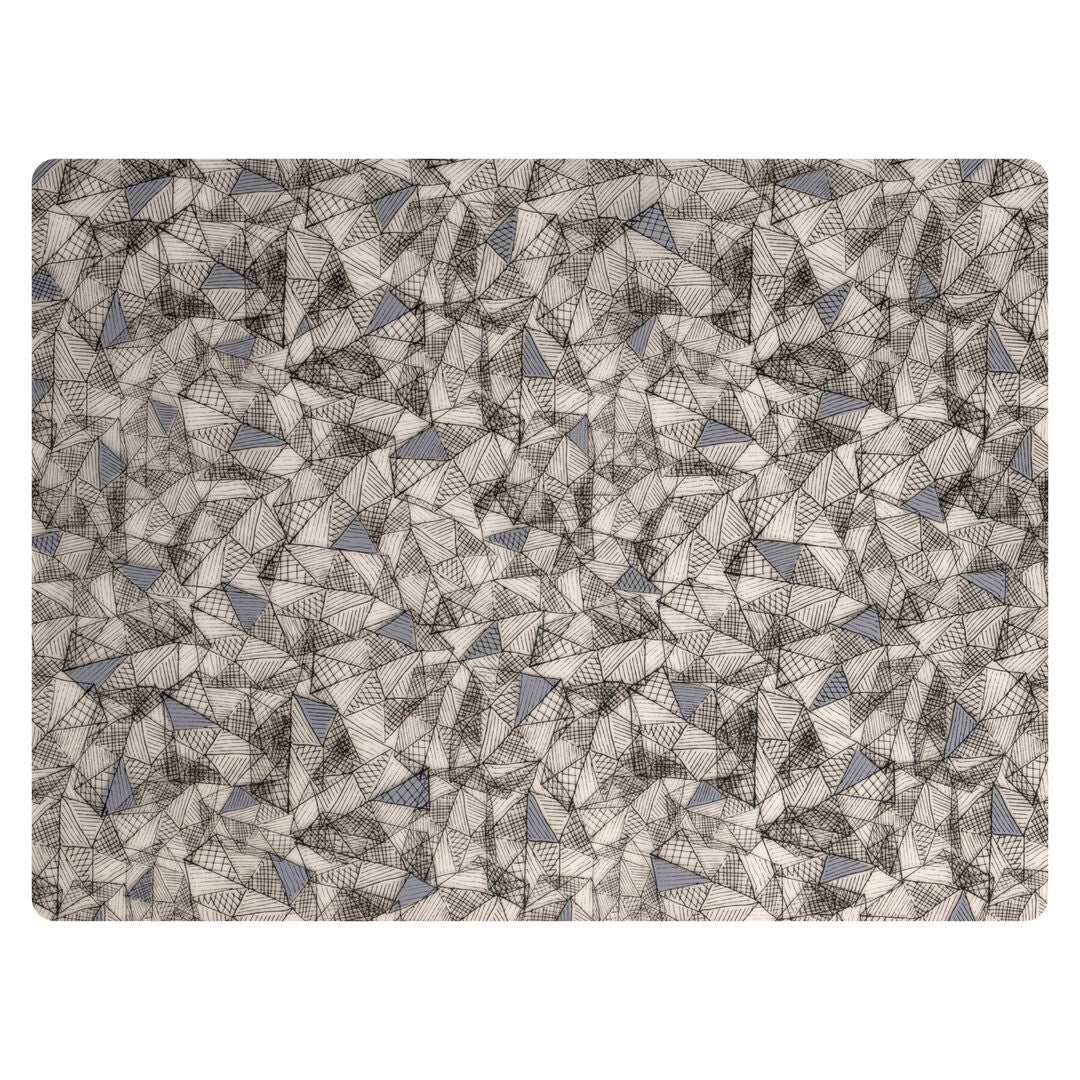 Utopia | Table Presentation | Modern Twist Hatch Black Grey Silicone Placemat 30.5 x 40.6cm (12 x 16") | Bespoke77