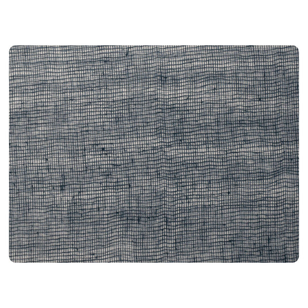 Utopia | Table Presentation | Modern Twist Linen Denim Blue Silicone Placemat 30.5 x 40.6cm (12 x 16") | Bespoke77