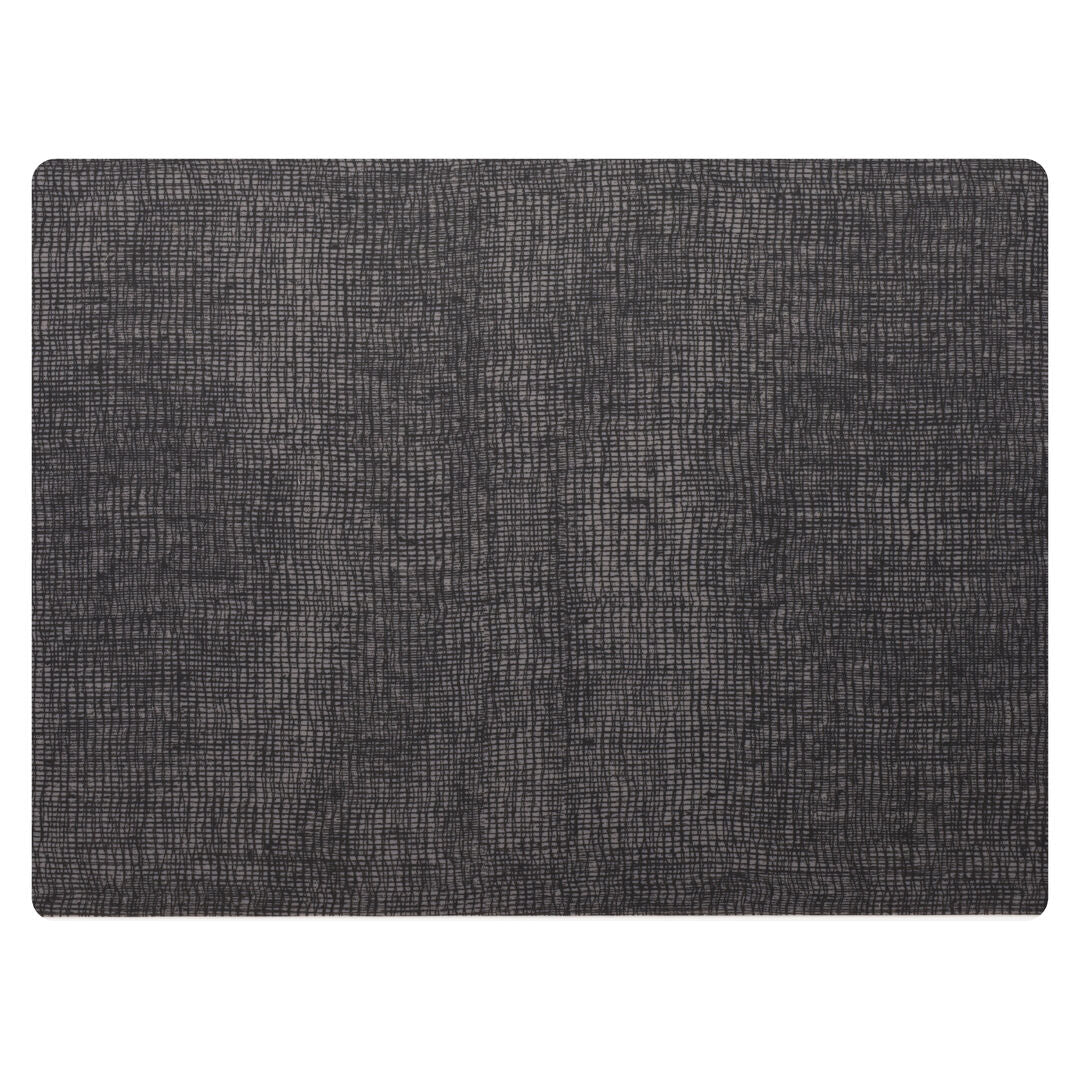 Utopia | Table Presentation | Modern Twist Linen Black Grey Silicone Placemat 30.5 x 40.6cm (12 x 16") | Bespoke77
