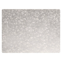 Utopia | Table Presentation | Modern Twist Twine Silver Silicone Placemat 30.5 x 40.6cm (12 x 16") | Bespoke77