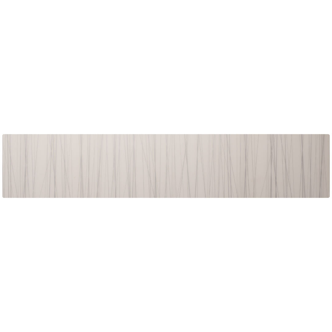 Utopia | Table Presentation | Modern Twist Stream Silver Silicone Table Runner 35.6 x 182.9cm (14 x 72") | Bespoke77