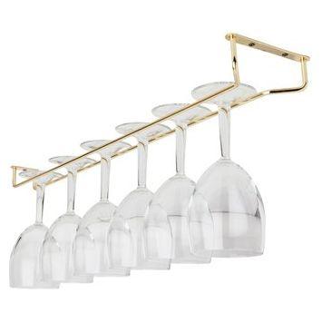 24" Brass Glass Hanger