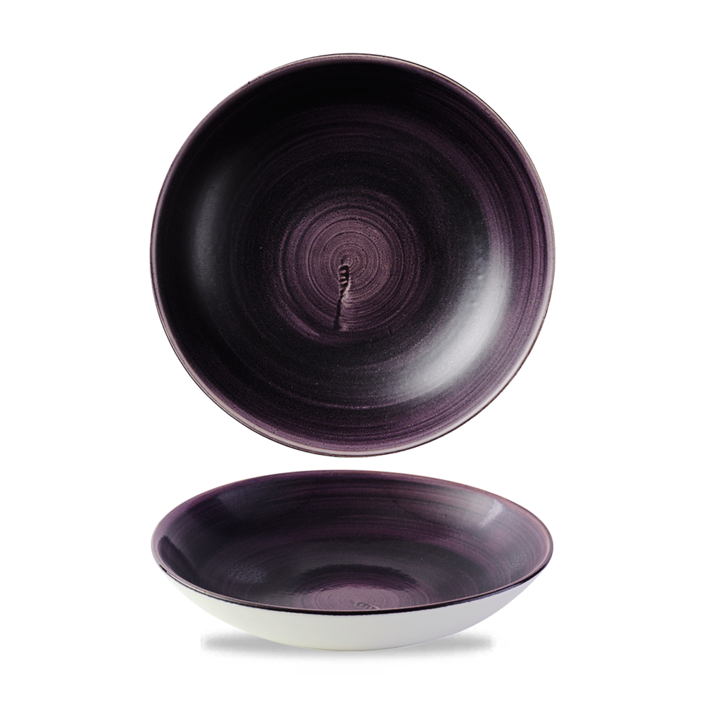 Stonecast Patina Deep Purple Coupe Bowl 18.2cm - Unique Dining Experience