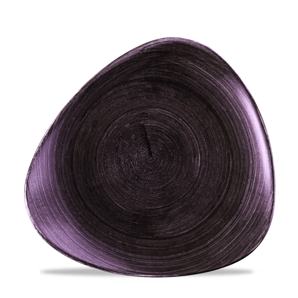 Stonecast Patina Deep Purple Triangle Plate 26.5cm
