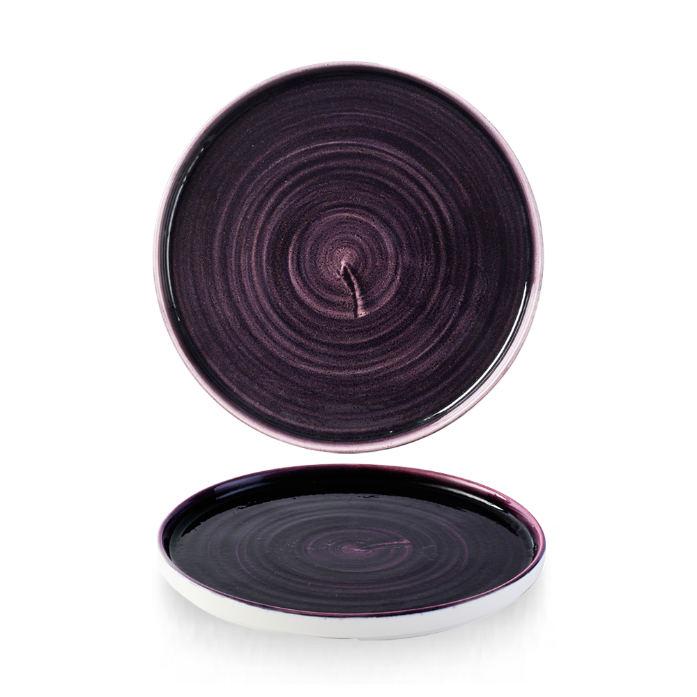 Stonecast Patina Deep Purple Walled Plate 21cm