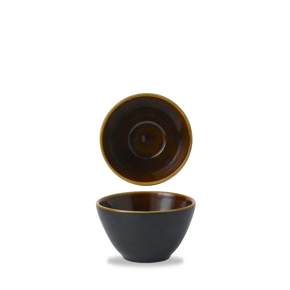 Bit On The Side Porcelain Tokyo Black Contour Deep Bowl 8oz