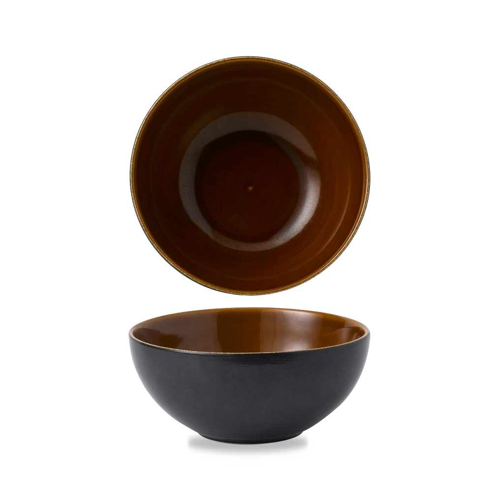 Bit On The Side Porcelain Tokyo Black Noodle Bowl 42oz