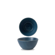 Bit On The Side Porcelain Oslo Blue Contour Snack Bowl 14.5oz