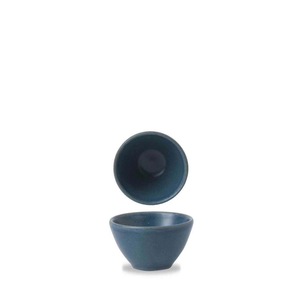Bit On The Side Porcelain Oslo Blue Contour Dip Pot 2oz