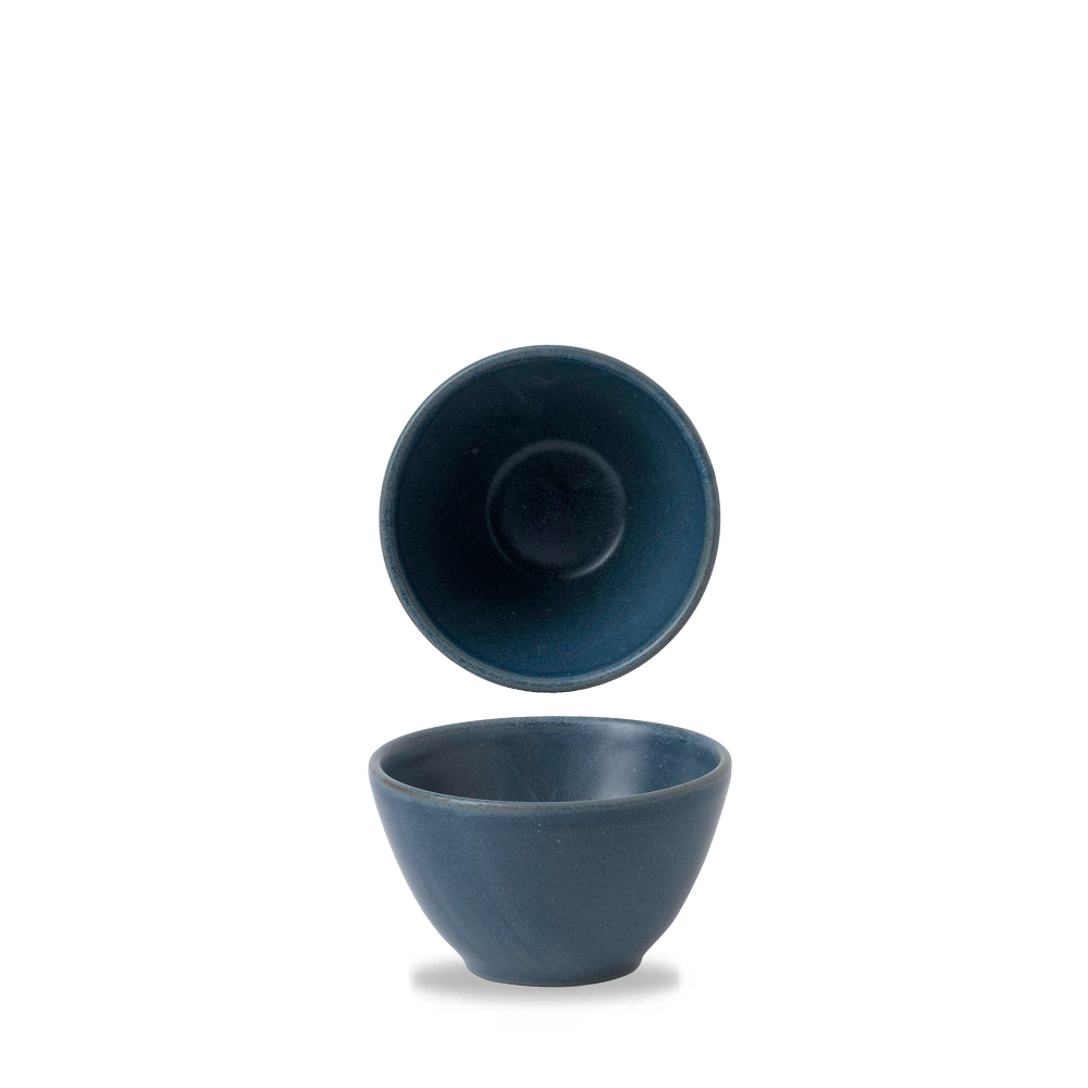 Bit On The Side Porcelain Oslo Blue Contour Deep Bowl 8oz
