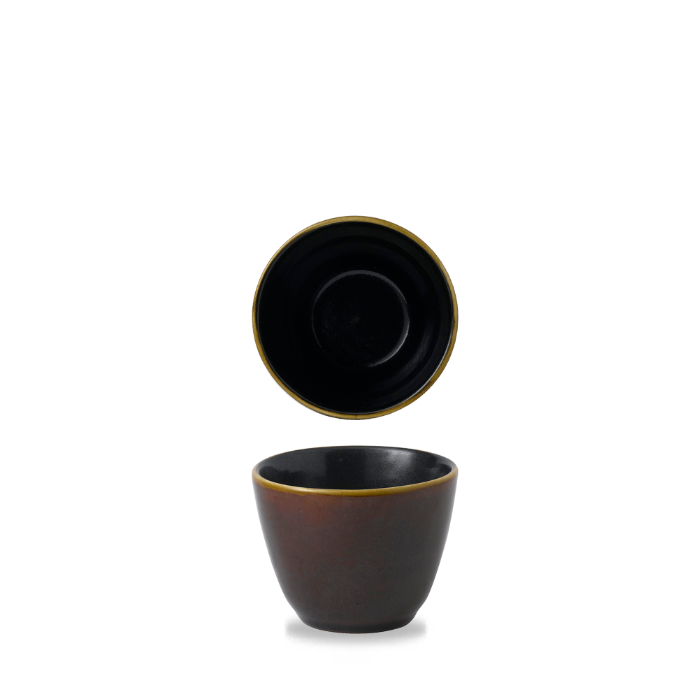 Bit On The Side Porcelain Siena Brown Contour Chip Mug 10oz