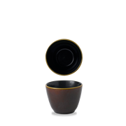 Bit On The Side Porcelain Siena Brown Contour Chip Mug 10oz