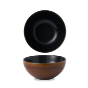 Bit On The Side Porcelain Siena Brown Noodle Bowl 42oz