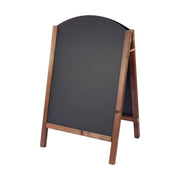 Large Oak Finish Curved Top A-Board Sign